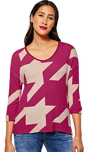 Street One Damen A318641 T-Shirt, Lavish pink Melange, 42