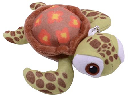Nemo Schlüsselanhänger mit Meeresschildkröte, weicher Plüschpuppe, 12,7 cm, Grün, Rosa, Rosa