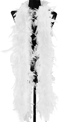 BYNYXI Flauschige Federboa, 2M Federschal Truthahnfedern Federboa Lametta Fäden Weihnachten Damen Federn Schal Girlande Bunte Federboa zum Basteln Kostüme für Damen Karneval Fasching Mottoparty