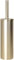 CHEYLIZI Toilet Brush and Holder - Brushed Gold Stainless Steel Bathroom Accessory