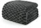 Exclusivo Mezcla Kuscheldecke Fleece Decke, Flauschige Sofadecke 150 x 200 cm, Jacquard-Überwurfdecke Wohndecke Tagesdecke, Warm und Leicht für Ganzjahreszeit, Dunkelgrau