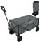 Faltbarer bollerwagen mit geländegängigen Rädern und verstellbarem Griff, gut für Picknick im Freien, Gartenparty, Einkaufen, Grillen, Dunkelgrau