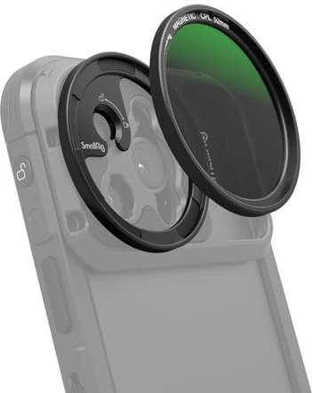 SMALLRIG 52mm Magnetischer Zirkular-Polarisationsfilter mit M-Mount-Magnetfilteradapter, HD Optisches Glas Zirkular-Magnet-CPL-Polarisationsfilter-Set für Telefon - 4388B