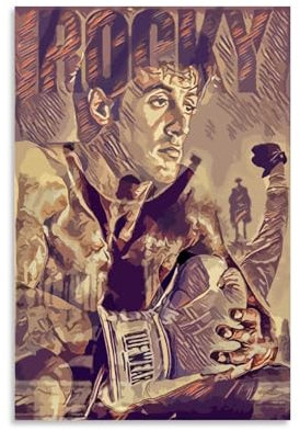 ENILSA Rocky Balboa Color Poster Dekorative Malerei Leinwand Wandkunst Wohnzimmer Poster Schlafzimmer Malerei,Wandkunst Bilddruck Moderne Familienzimmer Dekor 12x18inch(30x45cm)