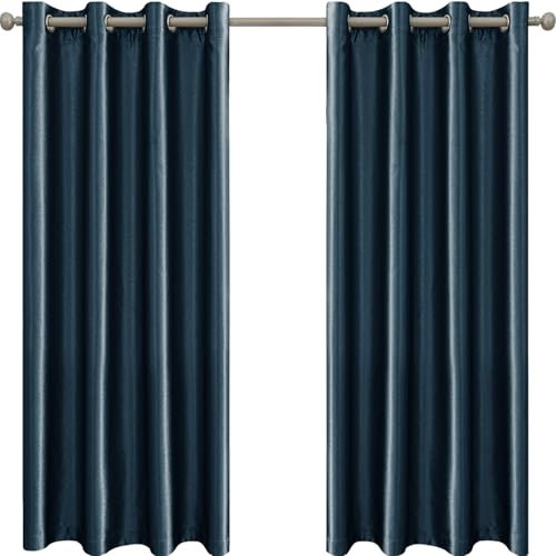 Ystyle Tende Per Interni 2 Pezzi, Tende Camera Da Letto, Tende Oscuranti, Tenda Oscurante Da Interno, Tenda Termica Isolante Freddo E Caldo, Tende Fonoassorbenti, 140x145 cm, Blu Scuro