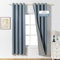MYSKY HOME Blickdichter Vorhang mit Ösen Gardinen Kälteschutz Verdunklungsvorhänge Leinenoptik Blickdichte Gardine für Wohnzimmer,Graublau,2er Set H 225 x B 140 cm.