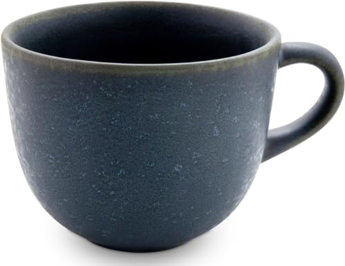 Bunzlauer keramik Milchkaffeetasse (Cappuccino-Tasse) Becher mit Henkel 350 ml Dekor ZIELON grün
