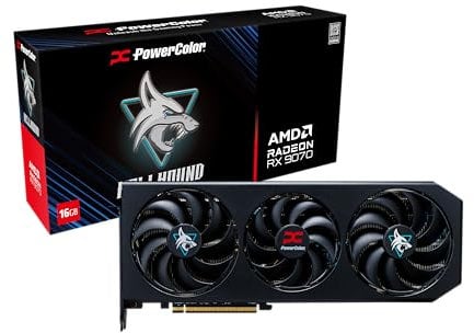 PowerColor Hellhound AMD Radeon RX 9070 16GB 16GB GDDR6 PCIe 4.0 Graphics Card