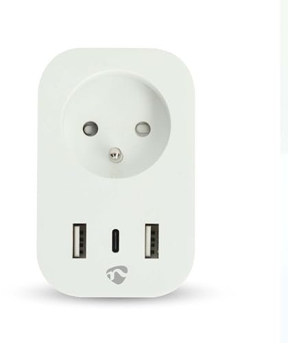Prise intelligente smartlife | wi-fi | wattmètre | 3680 w | france/type e (cee 7/6) / 1x usb-c /