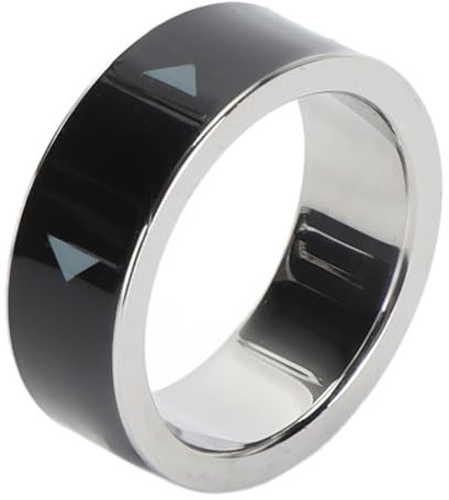 Vikye Anello di Scorrimento Remoto Intelligente, Anello Girapagina per Foto Impermeabile con un Anello di Scorrimento di Ricarica Magnetica Bluetooth (Misura 17, diametro interno