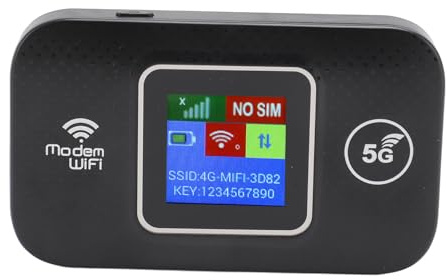 Tragbarer WLAN-Router, Mobiler WLAN-Hotspot, 150 Mbit/s, 3000 MAh, Sichere Verschlüsselung für Laptop