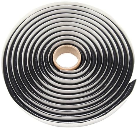 ANCLLO 1 Stück Butyl-Rundschnur, schwarz, 9,5 mm x 4 m, für Auto, LKW, Scheinwerfer, Fenster, Tür, Windschutzscheibe, wasserdichtes Dichtungsband