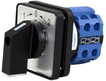 VWWJCCRO SZW26/LW26-20/B202.2 20A 660V 1-0-2 Two Pole Three Position 64X64 48X48 mm Panel Transfer Momentary Changeover Cam Switch(B202.2 1 0 2 64X64mm)