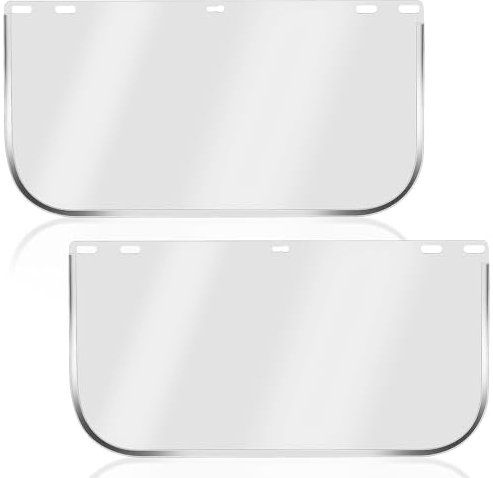 WWmily 2 Pcs Face Shield Replacement Lens 15.5x8 Inch Clear Full Face Visor Protective Safety Helmet Shield for Welding Grinding Cosplay