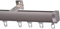 Vorhangschiene aus Aluminium, Braun, 1 m, 6 m, Deckenschiene mit Beschlägen für Privatsphäre im Wohnzimmer, Schlafzimmer oder Raumteiler, 1,8 m (2 x 90 cm)