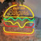 Hamburger Neonschild mit Dimmerschalter für Restaurant Laden Snackbar Kneipe Burger-Neonlichter für die Hausbar Restaurant LED-Lebensmittelbeleuchtung als Wanddekoration
