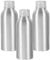 Homoyoyo 100ML Aluminium Empty Travel Bottles - Set of 3 Round Metal Containers for Lotion - Shampoo and Essential Oils with Screw On Lids for Travel and Storage
