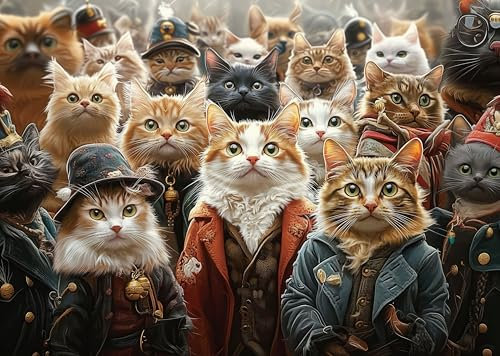 AveJoys Jigsaw Puzzles for Adults 1000 Piece Handsome & Cool Kitten 27.56 x 19.69 Inch Jigsaw Puzzle for Adults Educational Game 1000 Pieces Puzzles for Adult
