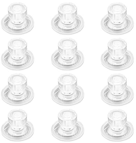 12 Pcs 4.5cm Caravan Awning Limpets Kit - Heavy Duty High Transparency ABS Rotating Screw Suction Cups (15mm Bolt), Weatherproof Awning Accessories for Motorhome Campervan Van Canopy & Hanging Organis