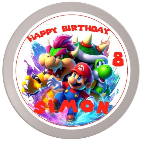 Tortenaufleger Geburtstag Super-Mario #1 – Magische Kuchendekoration für Kindergeburtstage