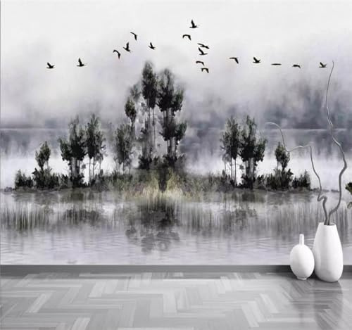 Papier Peint Photo - Papier Peint D'Art Mural Paysage D'Arbres Forestiers 200(W) X150(H) Cm - Autocollants D'Art Muraux Auto-Adhésifs Amovibles Stickers Muraux 3D - Affiche Murale 3D-2859238