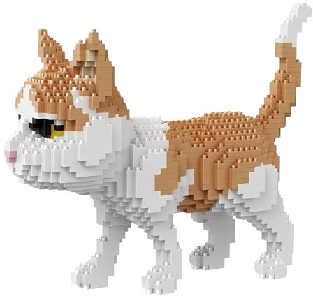 SHROKED Micro Bausteine Cat- DIY, Mini Klemmbausteine, Kreatives Spielzeug Für Erwachsene & Kinder-6623
