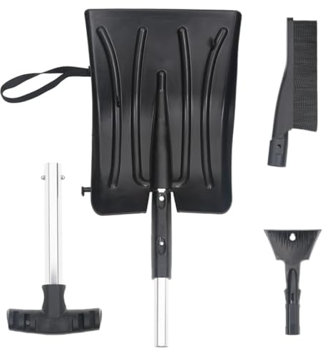 Pelle à Neige avec Roues Pelle De Déneigement Chasse-Neige Râteaux À Neige Pelles À Neige, Conception Détachable Trois en Un