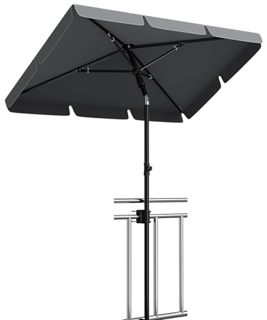 GarveeHome Balcony Parasol - Rectangular, UPF 50+ Sun Protection for Balconies with Protective Cover