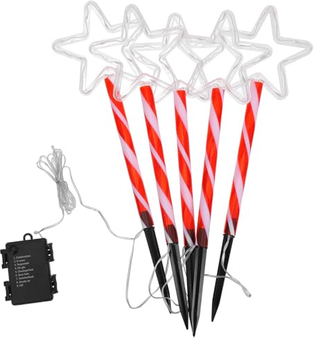 JUMPLAWN Led-gartenstecker Batteriebetriebene Deko-lichter für Rasen Wege Terrassen Weihnachts-garten-dekoration Party-artikel