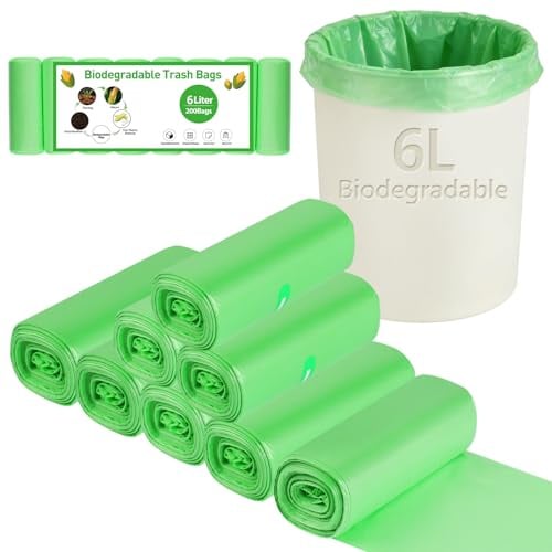 Biodegradable Bin Bags Liner 50L, 100PCS Food Waste Bags Trash Bag Large, 13 Gallon Compostable Caddy Liner(60 x 80cm)