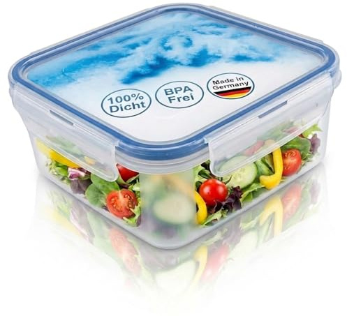 Lomatek Frischhaltedose 0,7l – Deckelmotiv Schneeflocke – luftdicht & BPA-frei – lebensmittelechte Vorratsdose, spülmaschinengeeigneter Frischhaltebehälter – Made in Germany