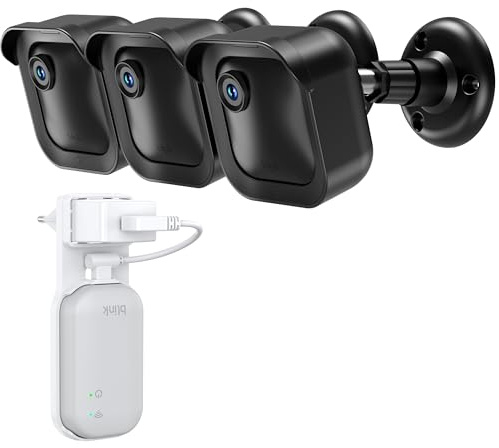 HomeMount Outdoor Kamera Wandhalterung für Blink Outdoor 4/3 / 2K+, 3 Stück | Wetterfestes Schutzgehäuse & 360° verstellbare Halterung, Robuste & langlebige Konstruktion für dauerhaften Halt