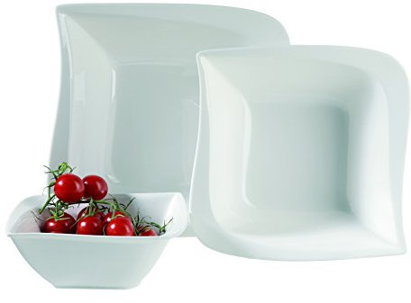 Mäser Serie La Musica, Schalenset 3-teilig, Porzellan, weiß