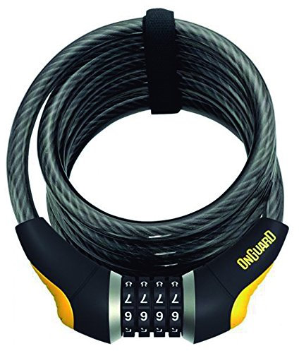 Onguard Doberman Resettable Combo Coil Cable Lock (185 cm x 10 mm)