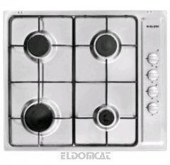 Glem gas p/cottura p4glxv inox laterale$ comandi frontali, valvola sicurezza, accensione