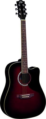 EKO GUITARS - RANGER CW EQ RED SUNBURST, Chitarra Acustica CW EQ, Top in Abete, Fasce e Fondo in Tiglio, Tastiera South American Roupanà 20 tasti, Colore Red Sunburst