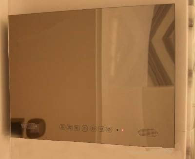 GOWE 22 inch Bathroom TV Waterproof TV washroom TV Mirror TV, Panel Color : White