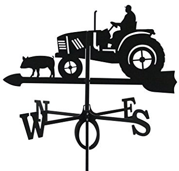Outils et Nature Girouette Fermier sur Son Tracteur en Fer forgé Grand modèle