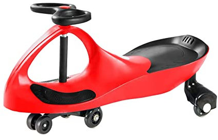 TWISTCAR Kinderfahrzeug, Kinder Twist Auto, Swing Car für Kleinkind, Spielzeugauto, Antrieb durch Lenkbewegung, Baby Scooter, für Kinder ab 1 Jahr, Rutschfahrzeug, Belastbar bis 120 kg, Rot