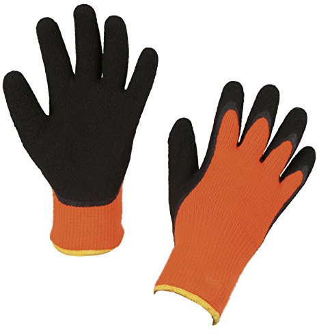 Kerbl Latex 297481 Ice Grip Winter Gloves Size 7/S Knitted HS Orange