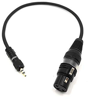 Adaptateur pour câble micro 30cm mini jack 3.5mm vers XLR 3 broches femelle pour caméra DSLR DSLM prise plaquée or 0.3m - SC-AK600-MF-0030 (male <> femelle)