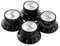 SimpleLife 2 Tone 2 Volume Boutons de Contrôle de Guitare Silver Hat Bell Top pour Gibson Les Paul SG