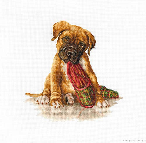 Luca-S B2338 Boxer Kreuzstichset, Baumwolle, mehrfarbig, 18x17,5cm