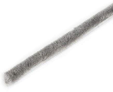 EMUCA Burlete Adhesivo con Cepillo de Altura 7mm, guardapolvo Adhesivo para Puertas y Ventanas, Rollo de 10m, Gris