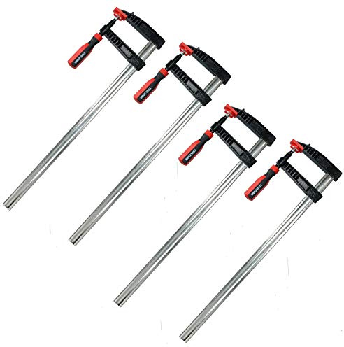 4 x Sliding F Clamps Bar Profile Clamp Holder Fastener Fastening 600mm x 120mm