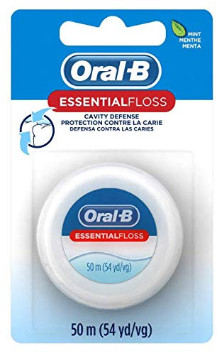 Oral-B Essential Floss, Waxed, Mint, 54 Yards (50 meters) - Pack of 2