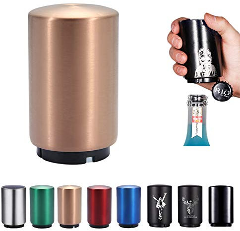 SUOXU Magnetischer Automatischer Flaschenöffner Edelstahl Push up bier Öffner Wein Bier Soda Flaschenöffner Küchenzubehör Magnet Bieröffner Biergeschenke zum Vatertag für Männer