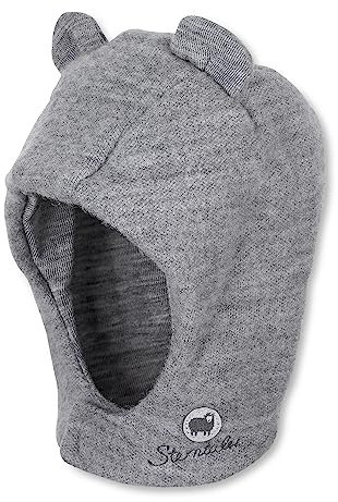 Sterntaler Unisex Schalmütze Wolle Mütze, Silber Mel, 47