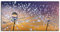 ARTLAND Wanddeko Leinwand Bilder Wandbild 150x75 cm Querformat Pusteblume Blumen Natur Pflanzen Abstrakt Modern Orange U1TA