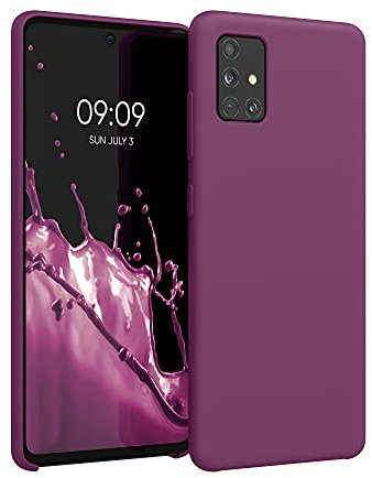 kwmobile Housse Compatible avec Samsung Galaxy A51 Coque - Housse de téléphone Protection Souple en TPU Silicone - Magenta Lilas